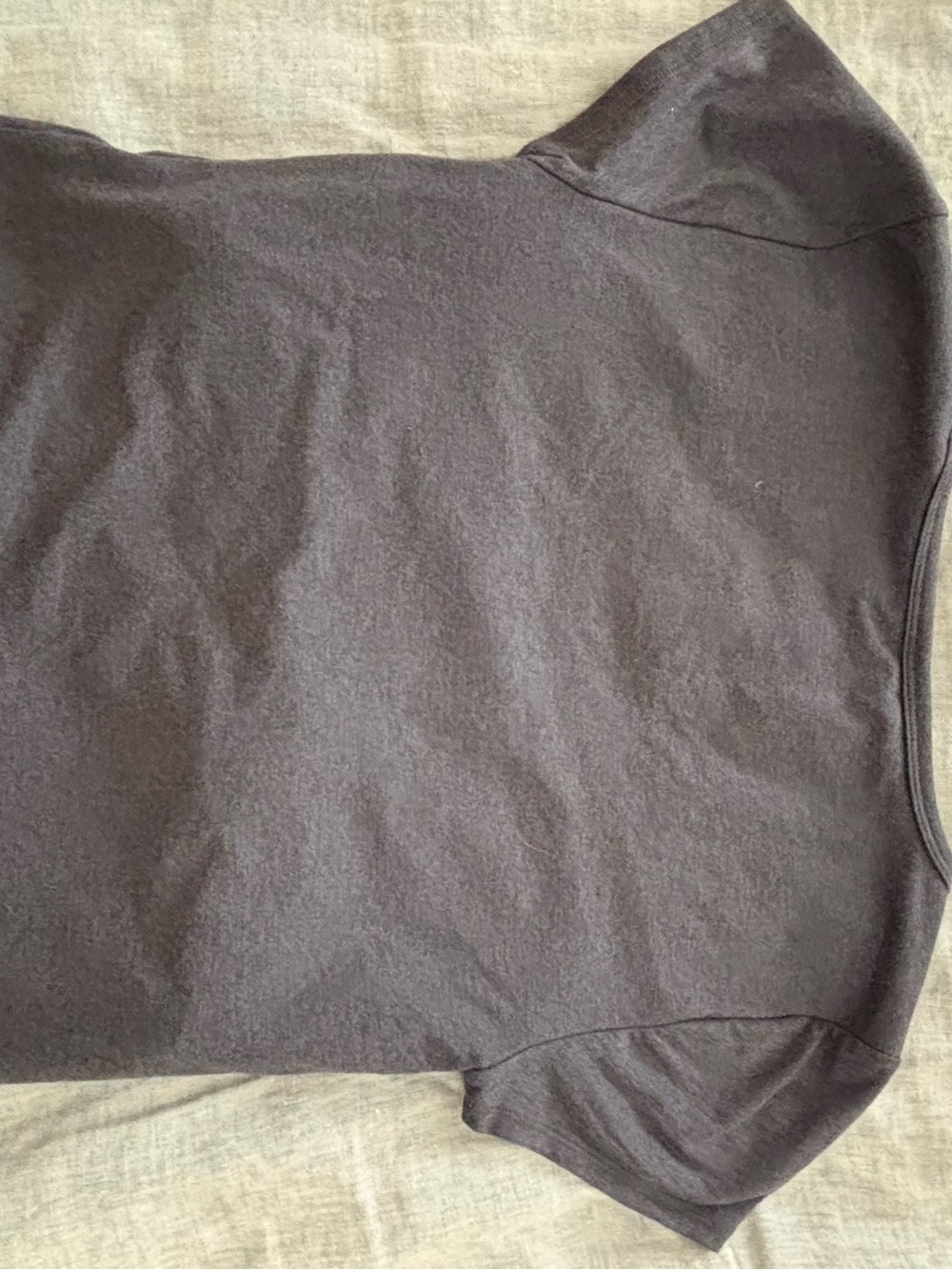 Vuori Scoop Neck Short Sleeve Top - small heather navy - Picture 3 of 4